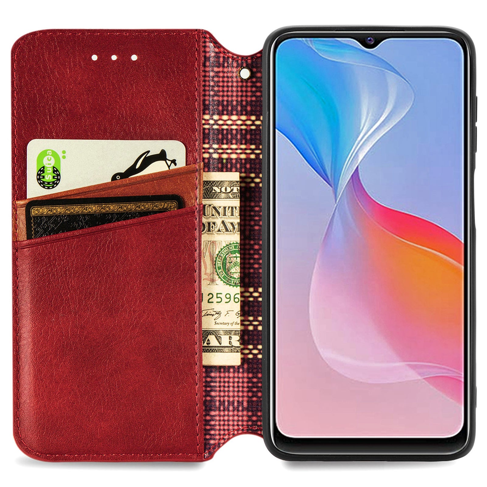 For vivo Y21 4G Y21s Y33s Imprinting Rhombus Magnetic Auto-Absorbed Leather Phone Case Stand Wallet Flip Cover For vivo Y21 4G Y21s Y33s Imprinting Rhombus Magnetic Auto-Absorbed Leather Phone Case Stand Wallet Flip Cover